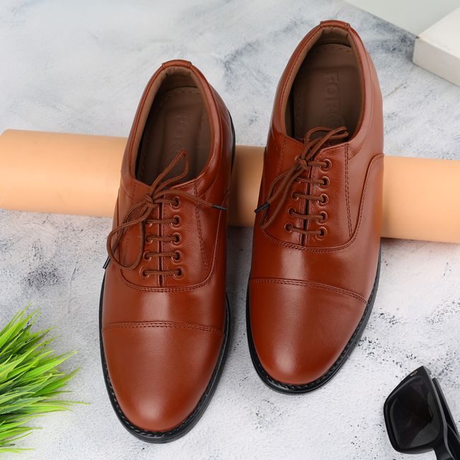 Tan men's oxford formal shoes